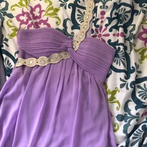 Lavender one shoulder homecoming dress